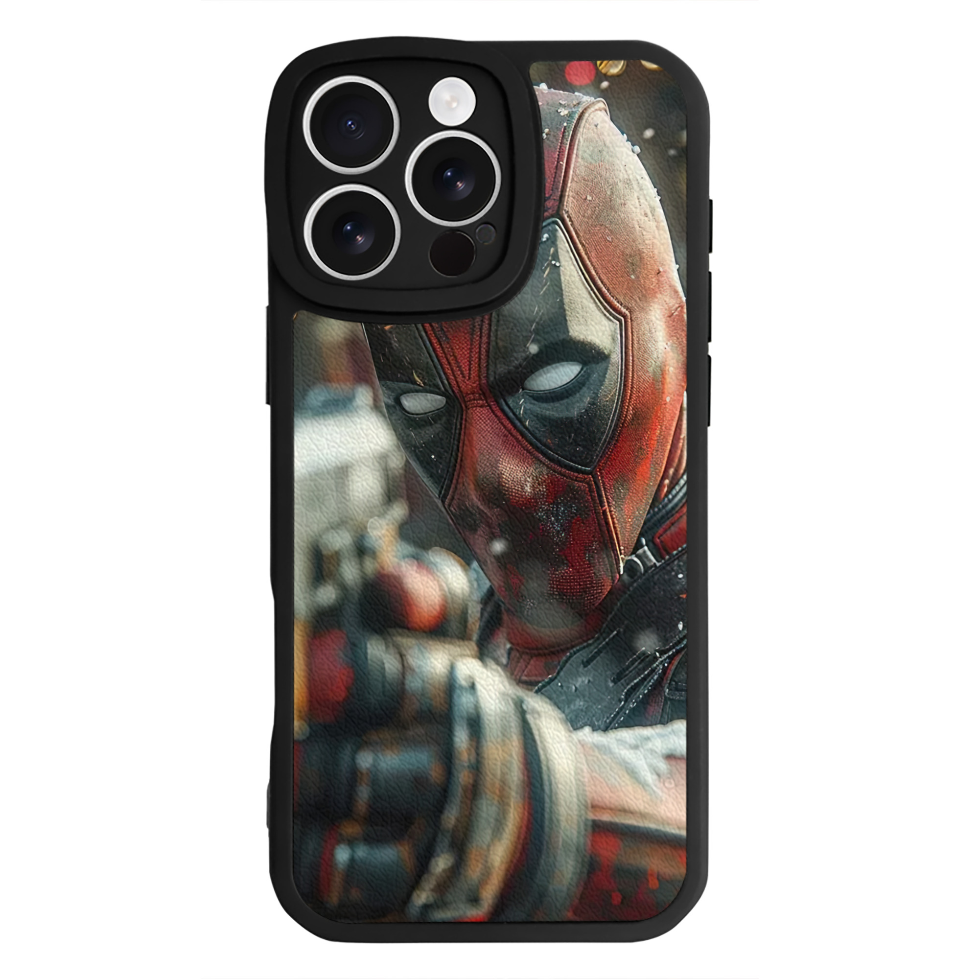 （画像用） Deadpool デッドプール 【iPhone 16シリーズ対応】シリコンスマホケース（レザー調） 材質：シリコン